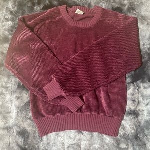 Maroon Velvet Sweater